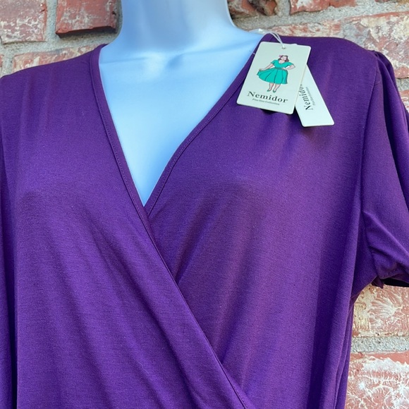 Nemidor Wrap Swing Dress size 14 - Picture 2 of 10
